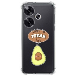 Funda Silicona Antigolpes para Xiaomi Poco F6 5G diseño Vegan Life Dibujos