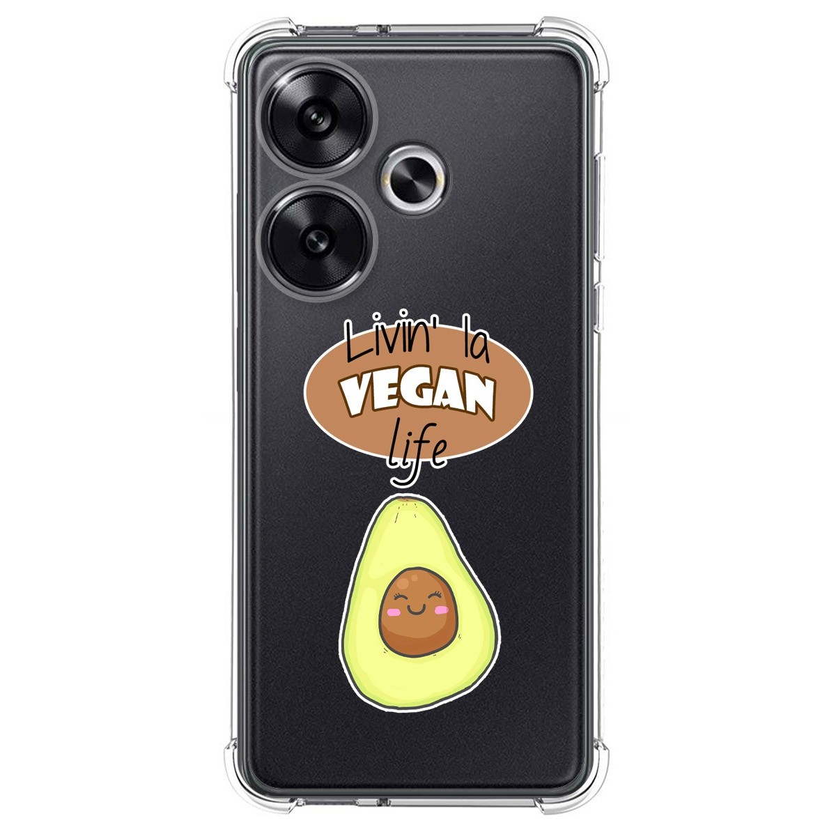 Funda Silicona Antigolpes para Xiaomi Poco F6 5G diseño Vegan Life Dibujos