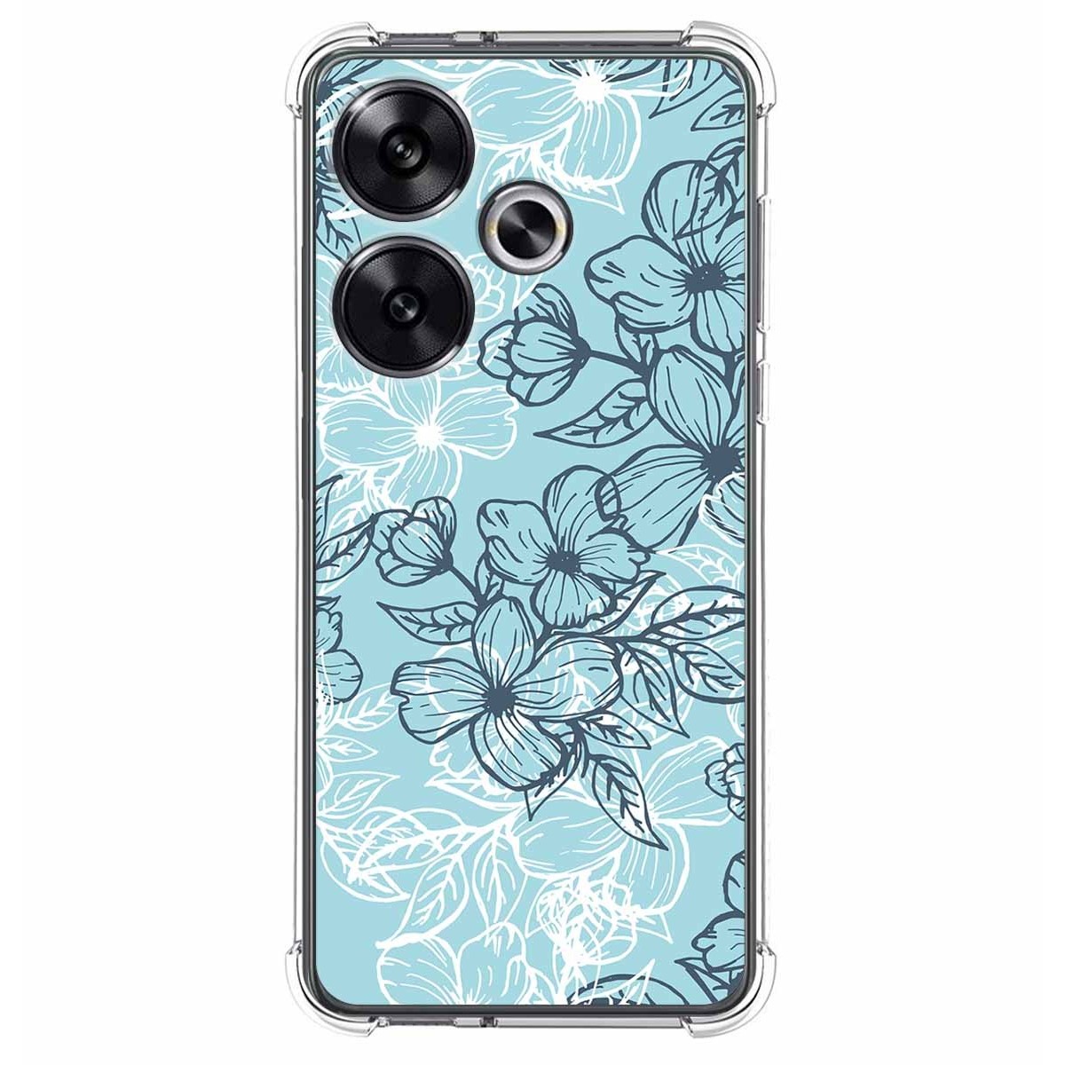 Funda Silicona Antigolpes para Xiaomi Poco F6 5G diseño Flores 03 Dibujos