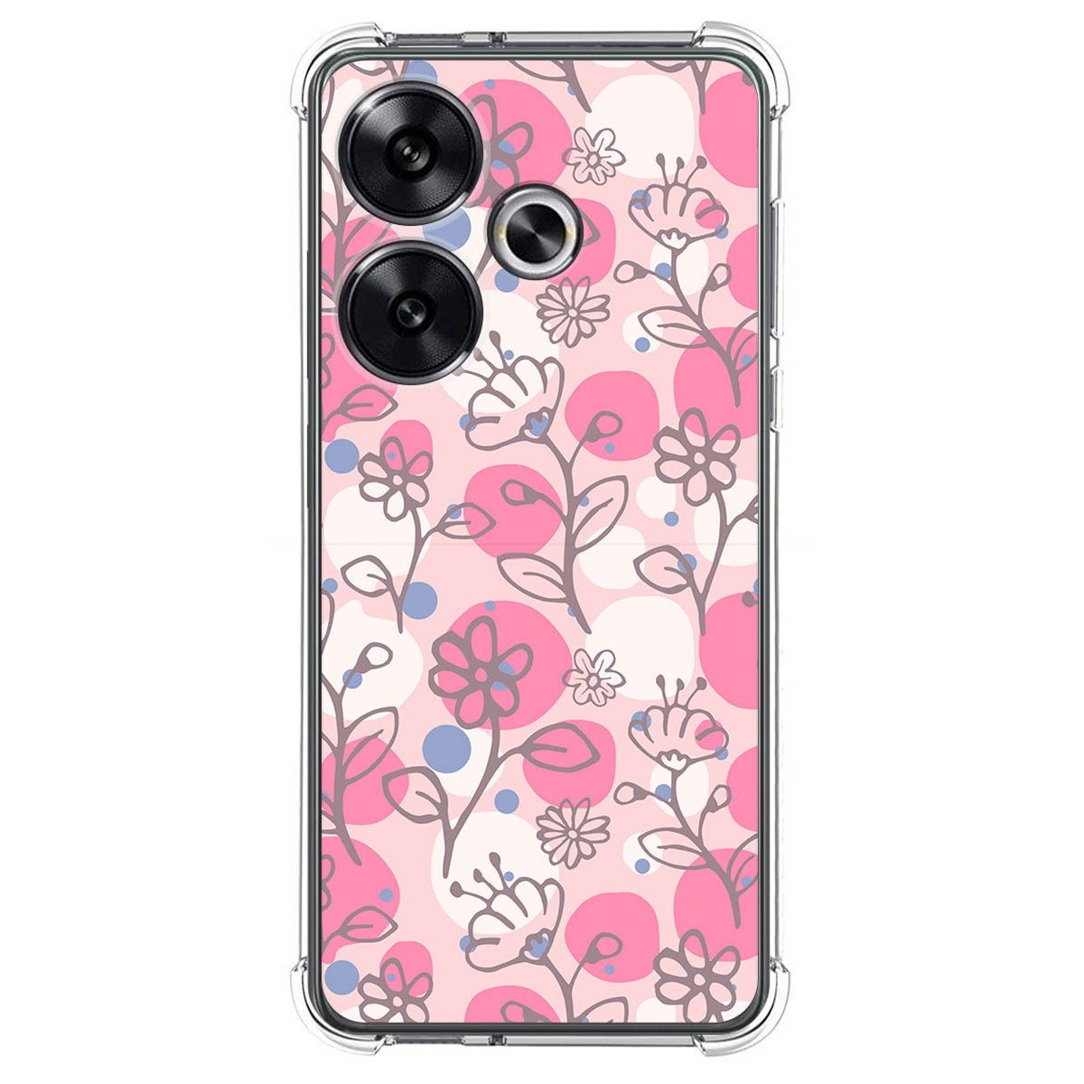 Funda Silicona Antigolpes para Xiaomi Poco F6 5G diseño Flores 07 Dibujos