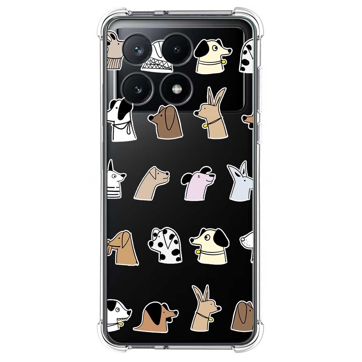 Funda Silicona Antigolpes para Xiaomi Poco F6 Pro 5G diseño Perros Dibujos