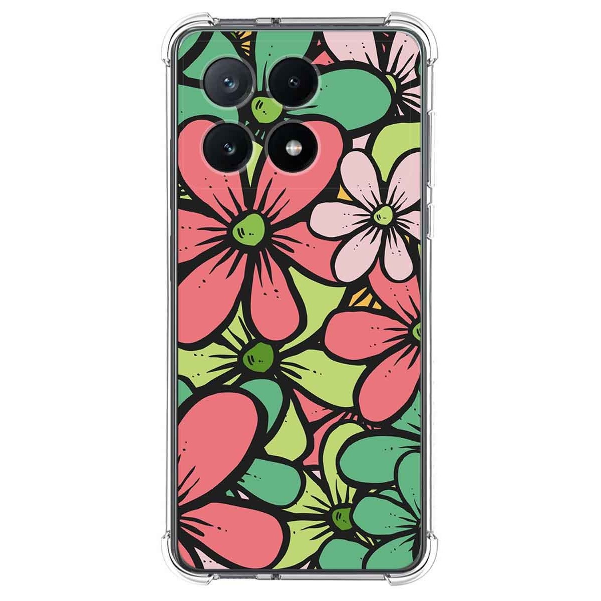 Funda Silicona Antigolpes para Xiaomi Poco F6 Pro 5G diseño Flores 02 Dibujos
