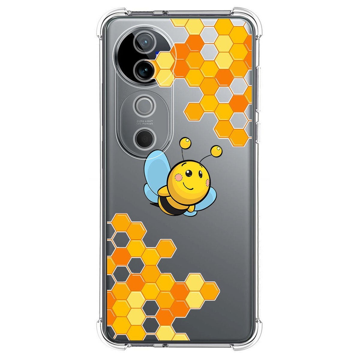 Funda Silicona Antigolpes para Vivo V40 5G diseño Abeja Dibujos