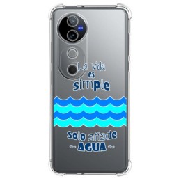 Funda Silicona Antigolpes para Vivo V40 5G diseño Agua Dibujos