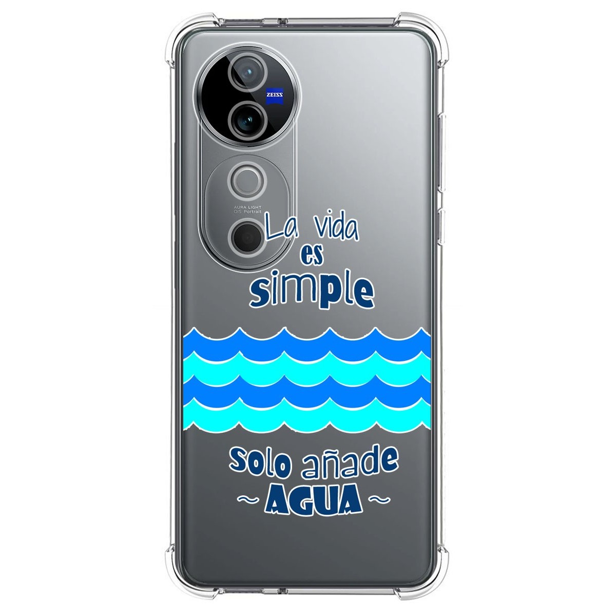 Funda Silicona Antigolpes para Vivo V40 5G diseño Agua Dibujos