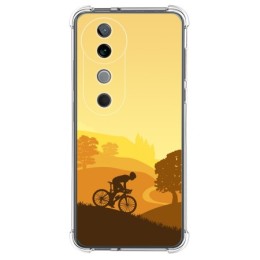 Funda Silicona Antigolpes para Vivo V40 5G diseño Ciclista Dibujos