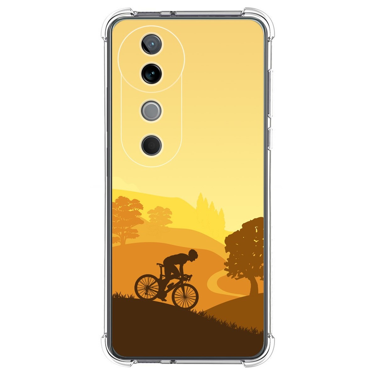 Funda Silicona Antigolpes para Vivo V40 5G diseño Ciclista Dibujos