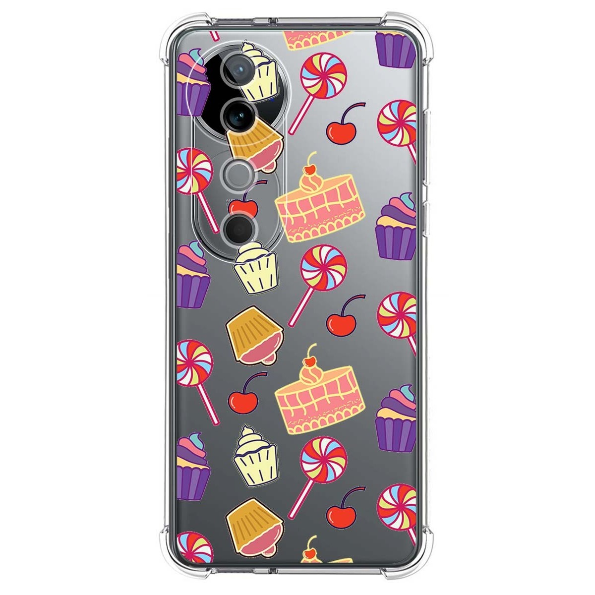 Funda Silicona Antigolpes para Vivo V40 5G diseño Dulces 01 Dibujos