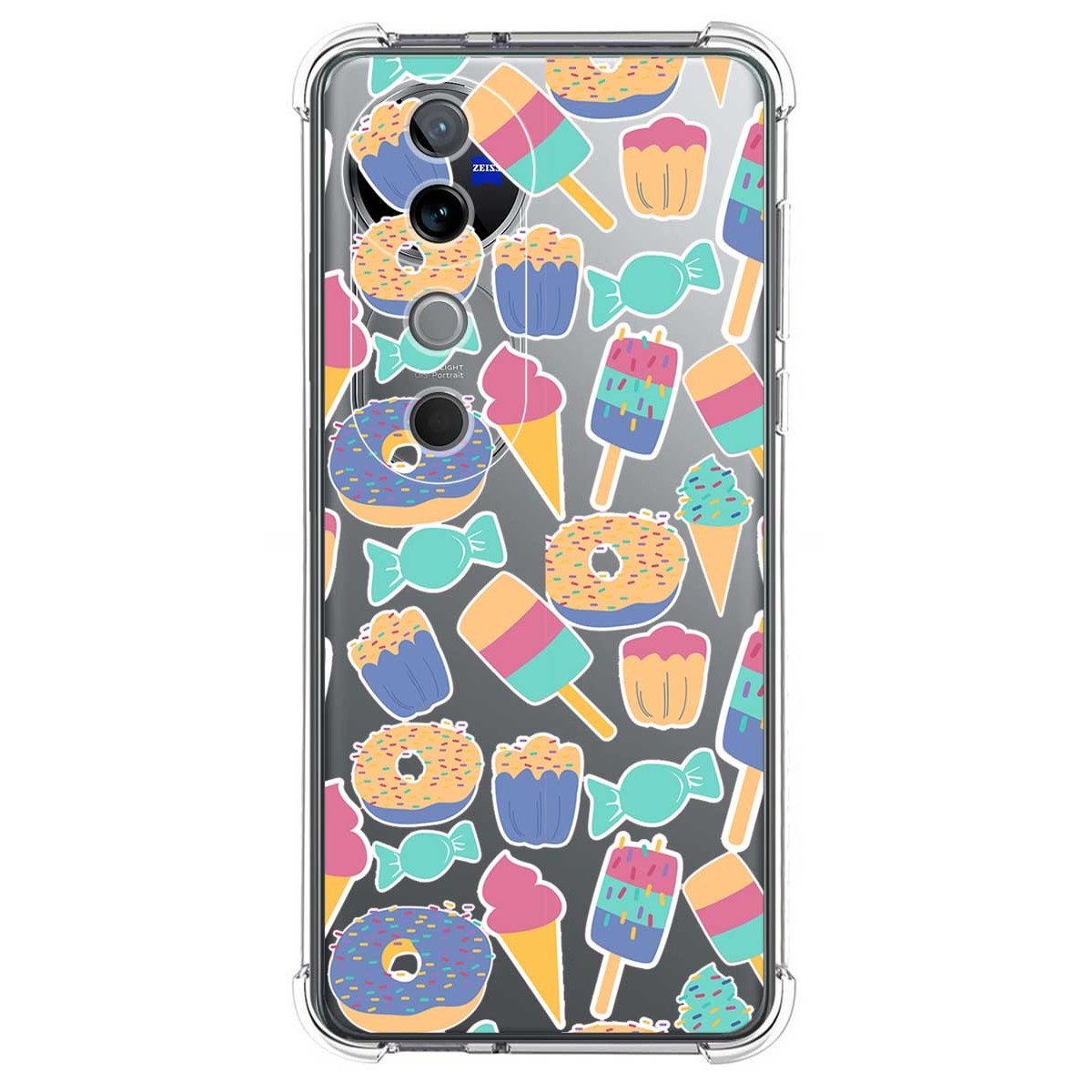 Funda Silicona Antigolpes para Vivo V40 5G diseño Dulces 02 Dibujos