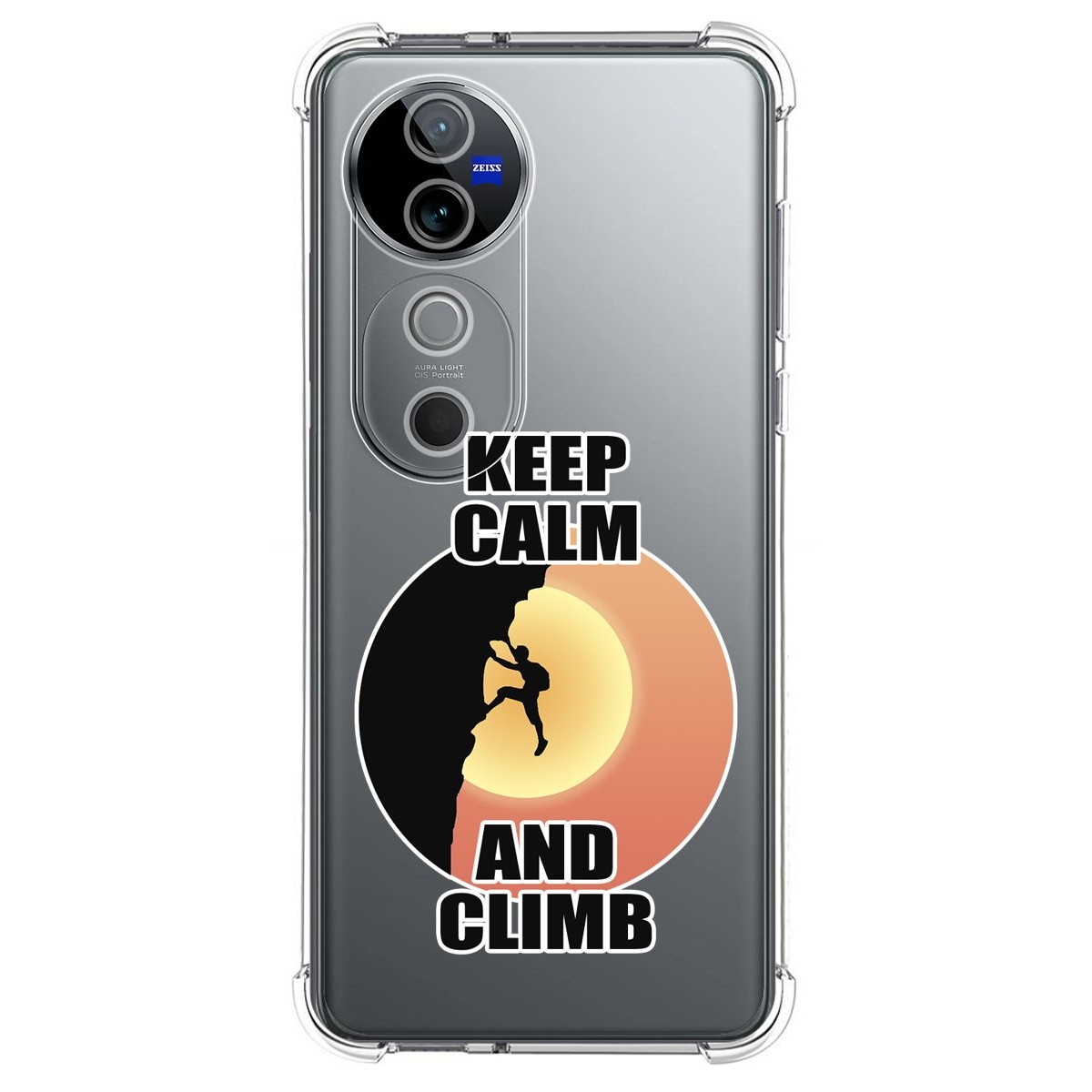 Funda Silicona Antigolpes para Vivo V40 5G diseño Hombre Escalada Dibujos