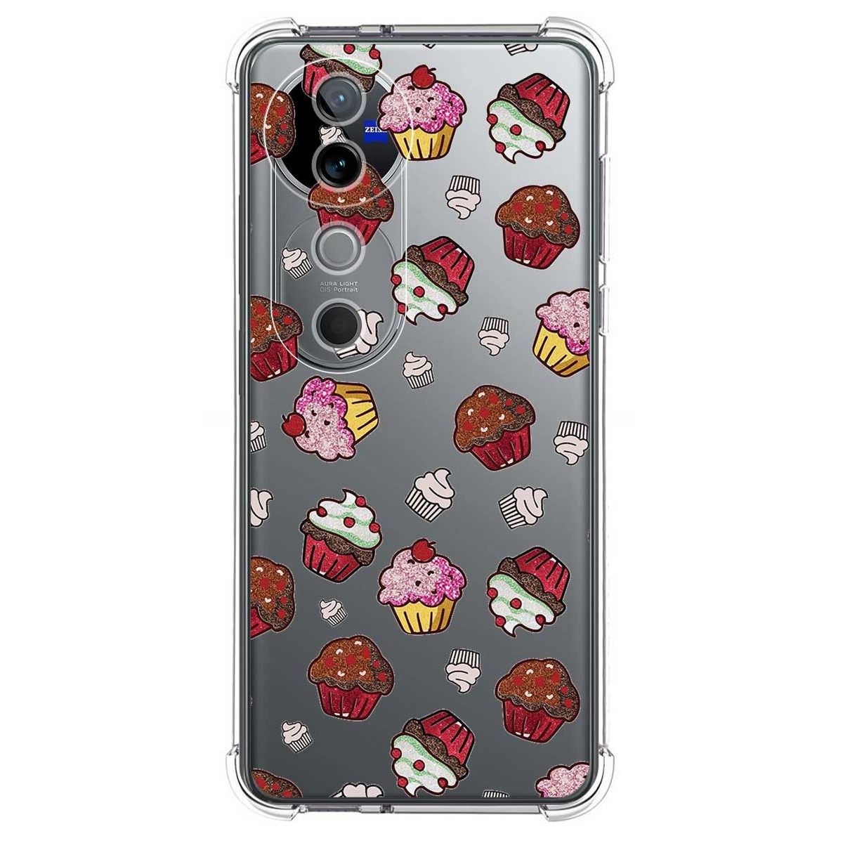 Funda Silicona Antigolpes para Vivo V40 5G diseño Muffins Dibujos