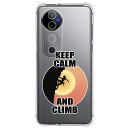 Funda Silicona Antigolpes para Vivo V40 5G diseño Mujer Escalada Dibujos