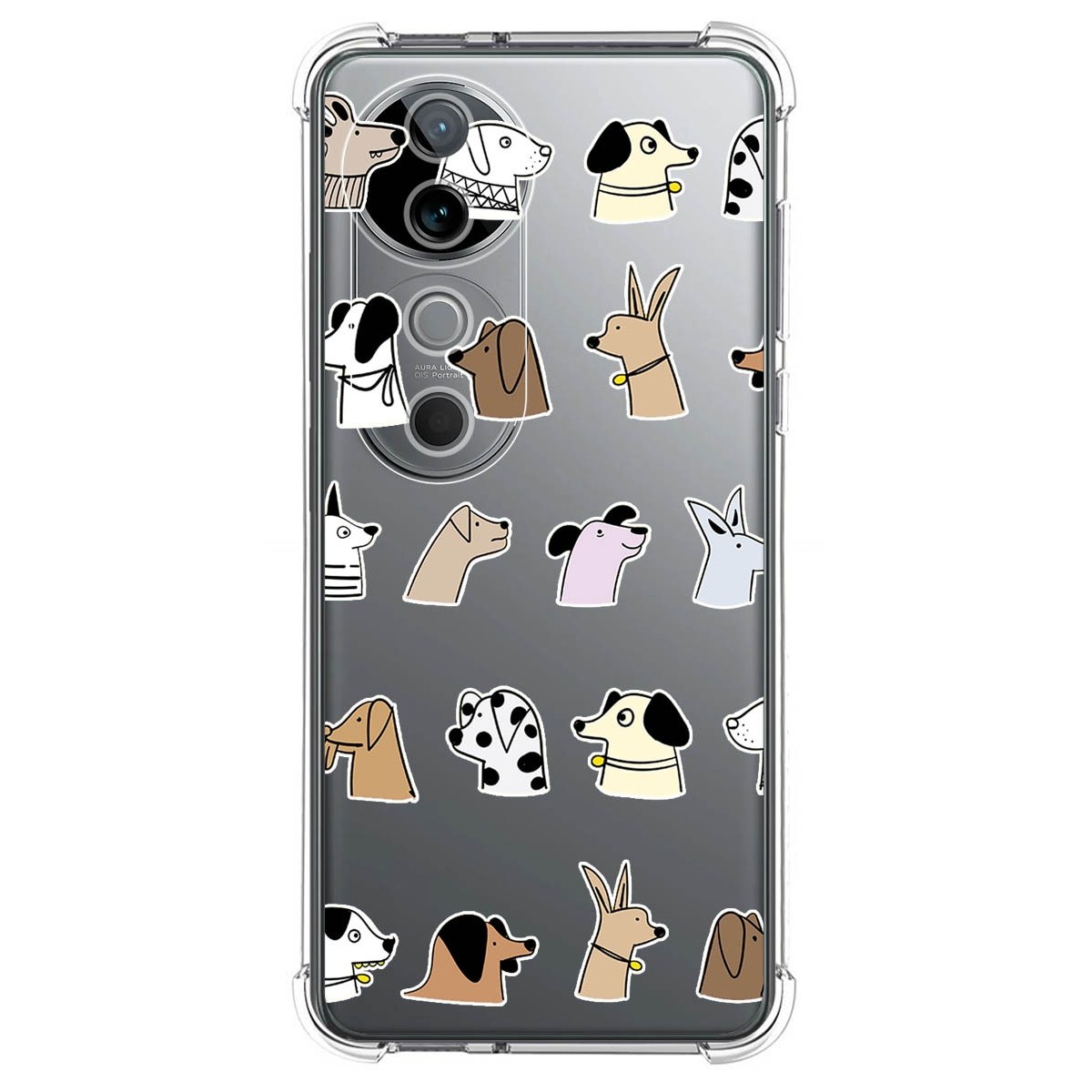 Funda Silicona Antigolpes para Vivo V40 5G diseño Perros Dibujos