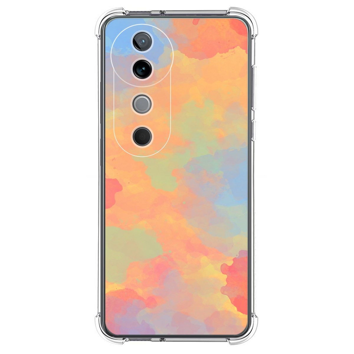 Funda Silicona Antigolpes para Vivo V40 5G diseño Acuarela 08 Dibujos