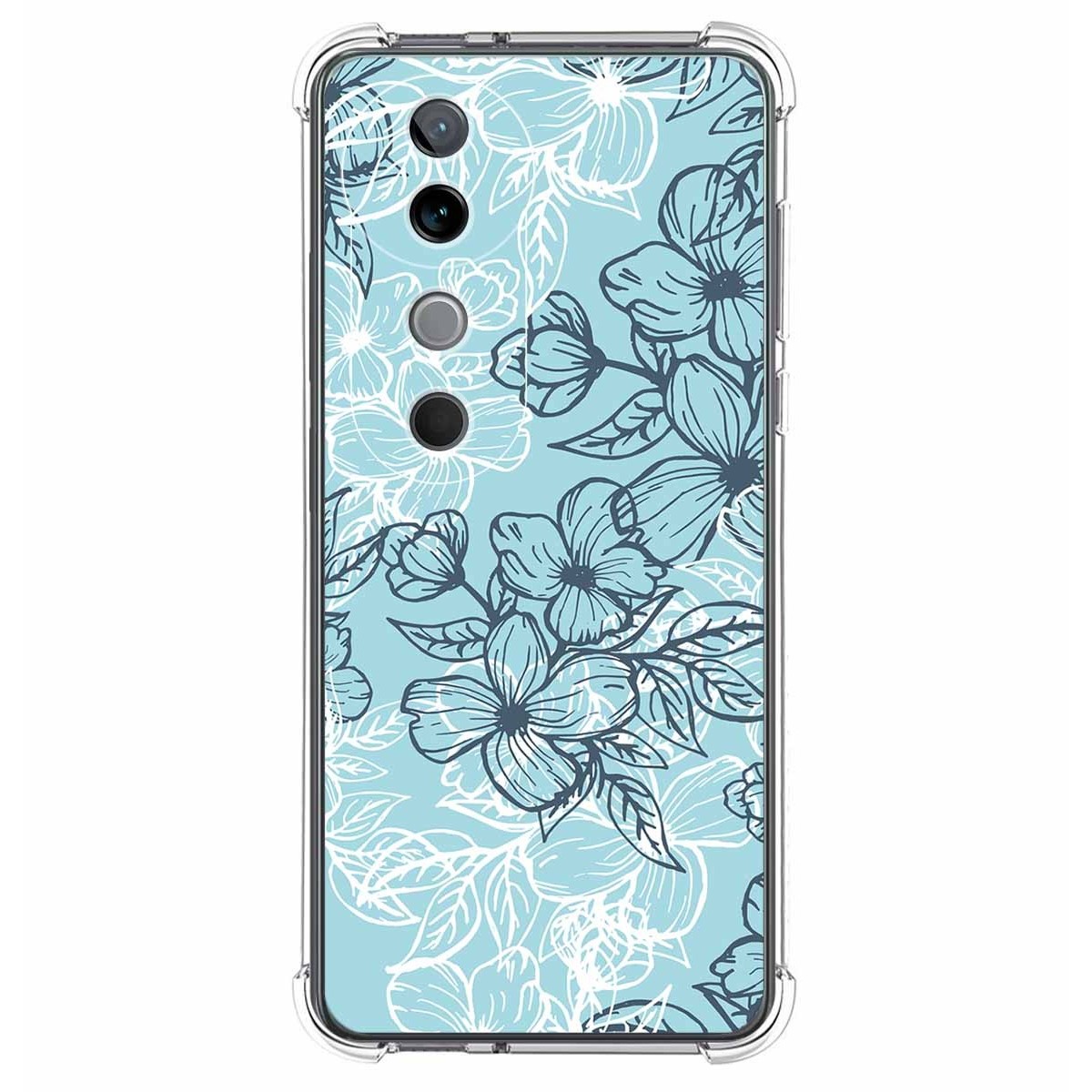 Funda Silicona Antigolpes para Vivo V40 5G diseño Flores 03 Dibujos