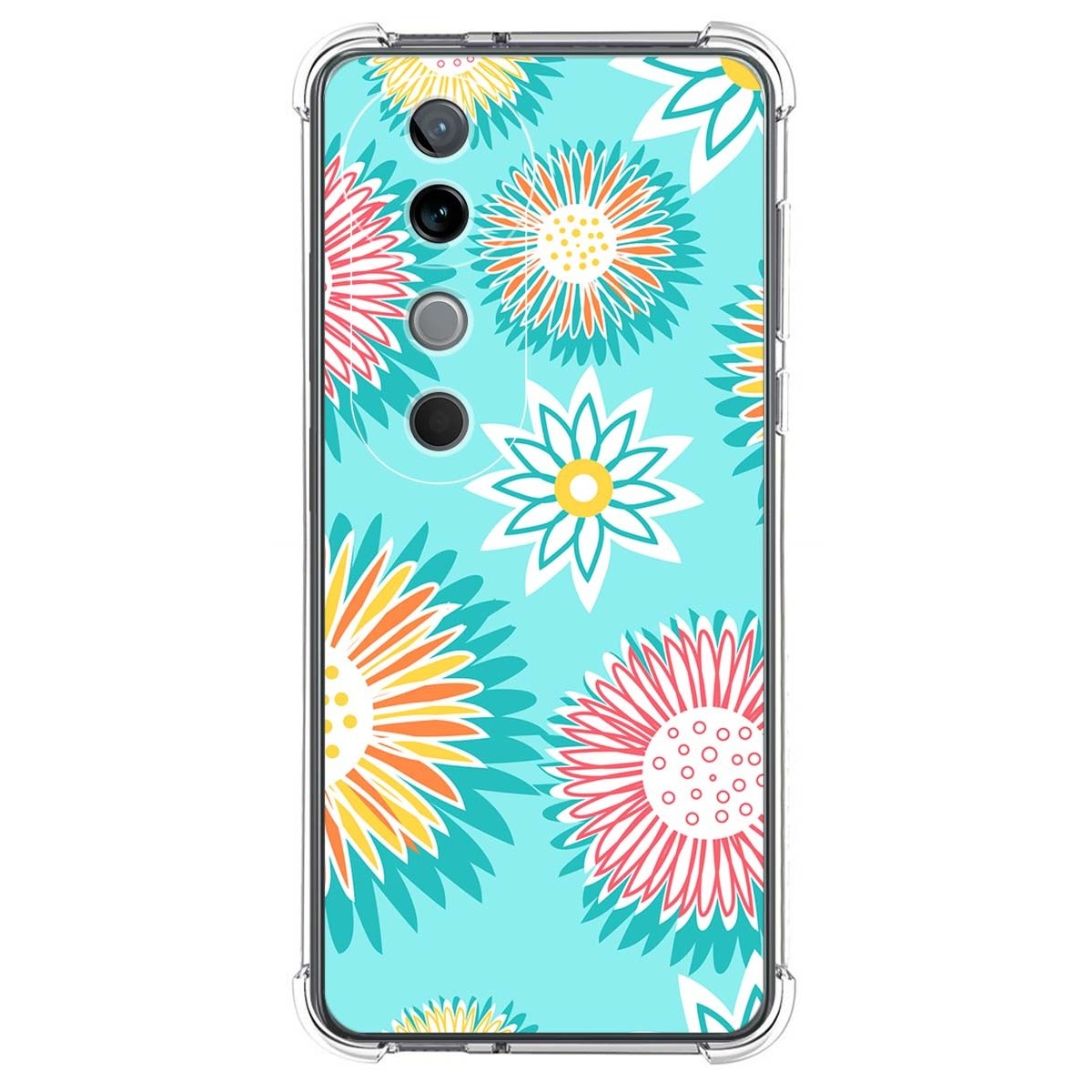 Funda Silicona Antigolpes para Vivo V40 5G diseño Flores 05 Dibujos