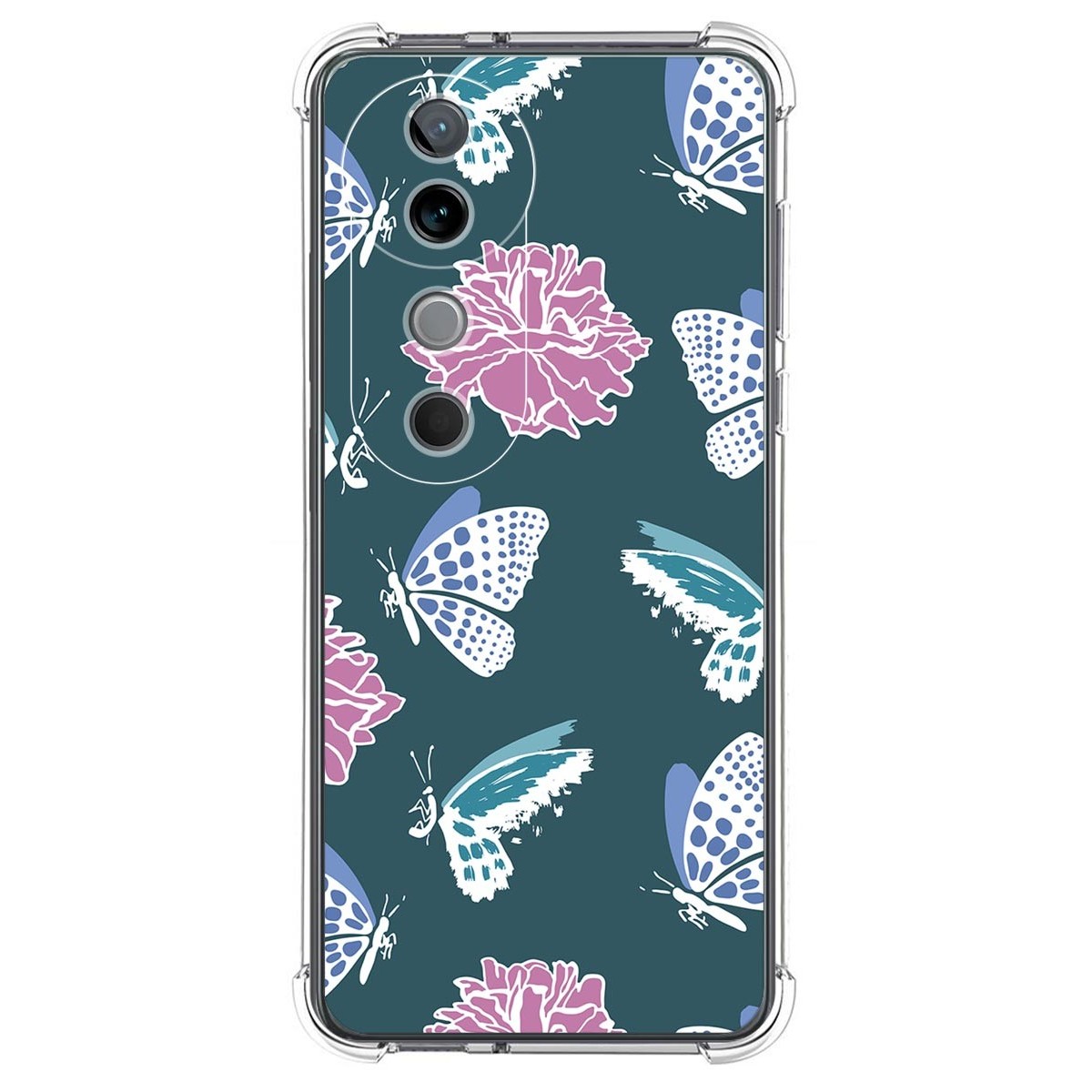 Funda Silicona Antigolpes para Vivo V40 5G diseño Flores 10 Dibujos