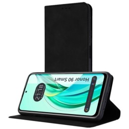 Funda Libro de Polipiel con tarjetero para Huawei Honor 90 Smart 5G color Negra