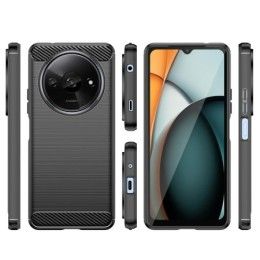 Funda Gel Tpu Tipo Carbon Negra para Xiaomi Redmi A3 2