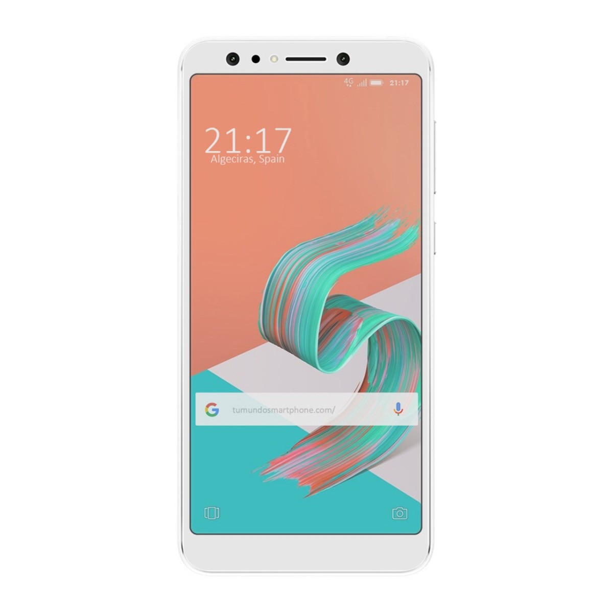 Protector Cristal Templado Frontal Completo Blanco para Asus Zenfone 5 Lite Zc600Kl Vidrio