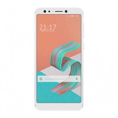 Protector Cristal Templado Frontal Completo Blanco para Asus Zenfone 5 Lite Zc600Kl Vidrio