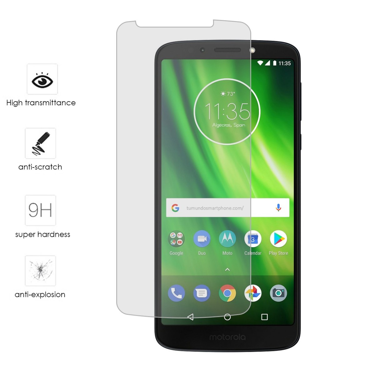 Protector Cristal Templado para Motorola Moto E5 / G6 Play Vidrio