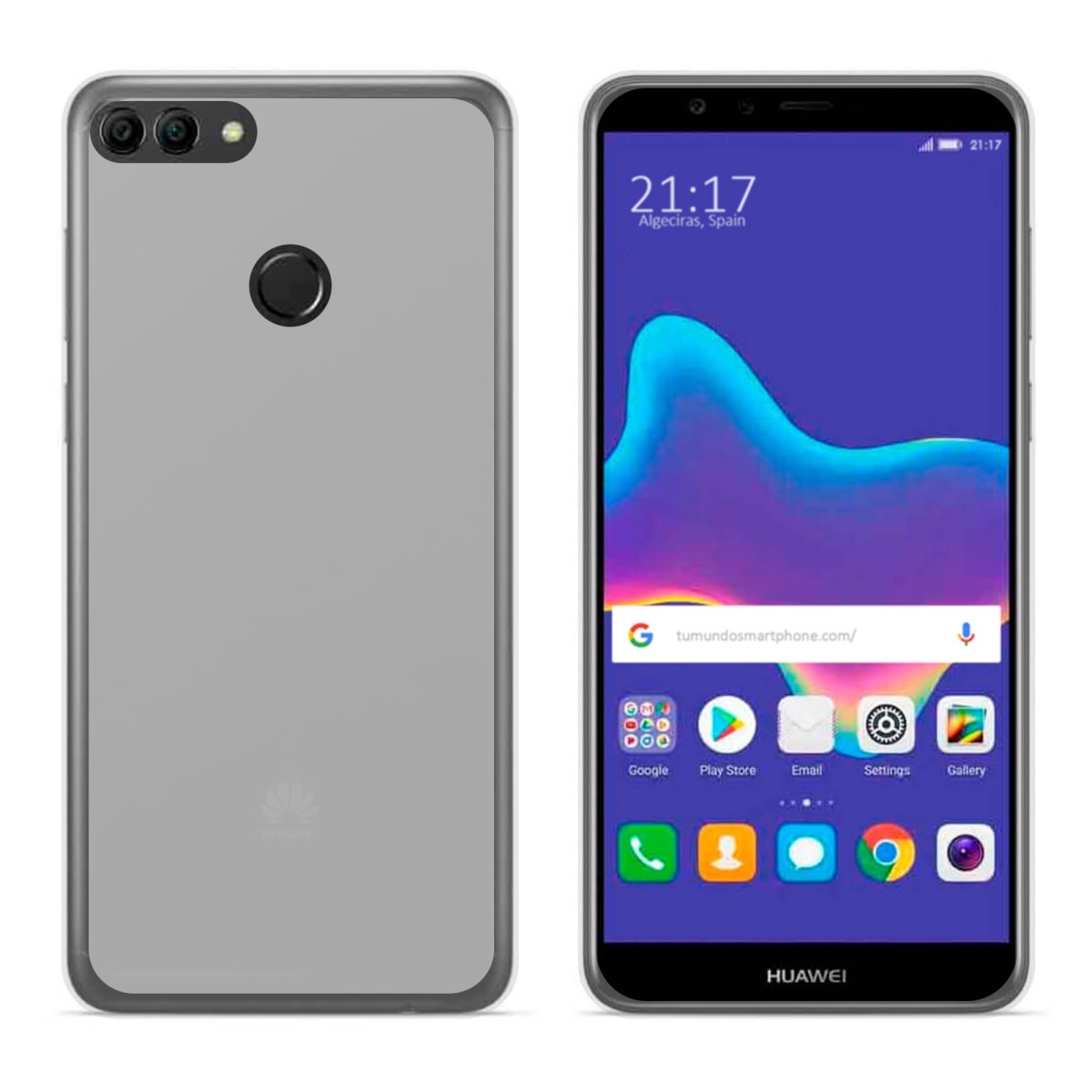 Funda Gel Tpu para Huawei Y9 2018 Color Transparente