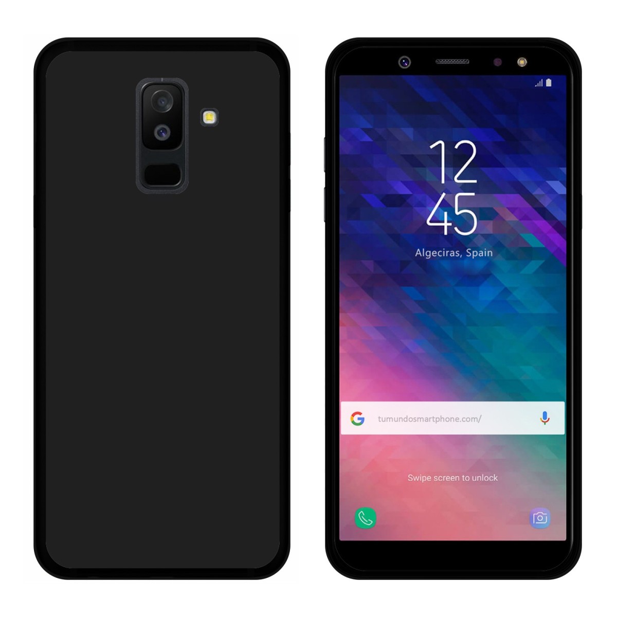 Funda Gel Tpu para Samsung Galaxy A6 Plus (2018) Color Negra