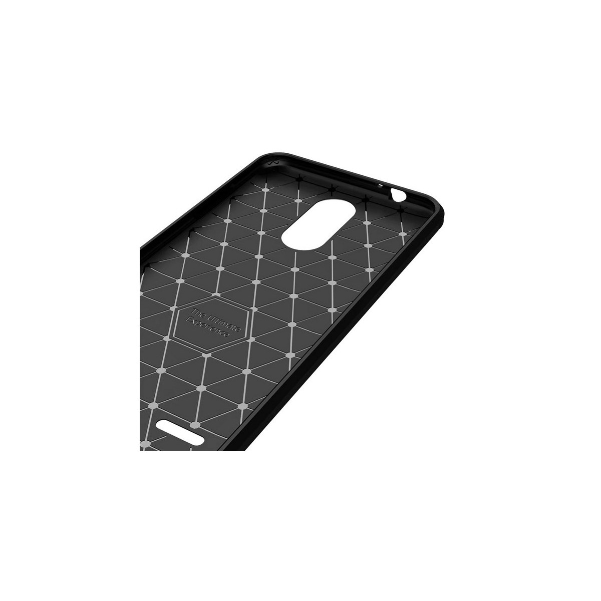 Funda Gel Tpu Tipo Carbon Negra para Lg K9