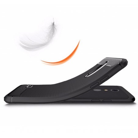 Funda Gel Tpu Tipo Carbon Negra para Lg K11