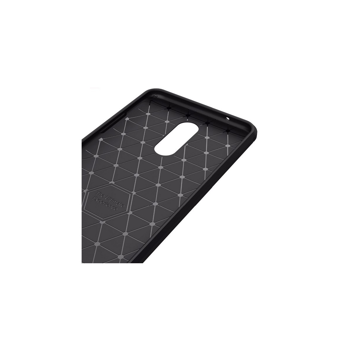 Funda Gel Tpu Tipo Carbon Negra para Lg K11