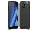 Funda Gel Tpu Tipo Carbon Negra para Samsung Galaxy A6 (2018)