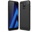 Funda Gel Tpu Tipo Carbon Negra para Samsung Galaxy A6 Plus (2018)