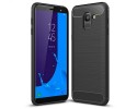 Funda Gel Tpu Tipo Carbon Negra para Samsung Galaxy J6 (2018)