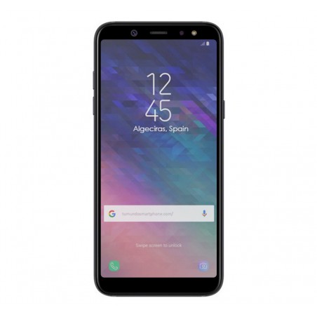 Protector Cristal Templado Frontal Completo Negro para Samsung Galaxy A6 (2018) Vidrio