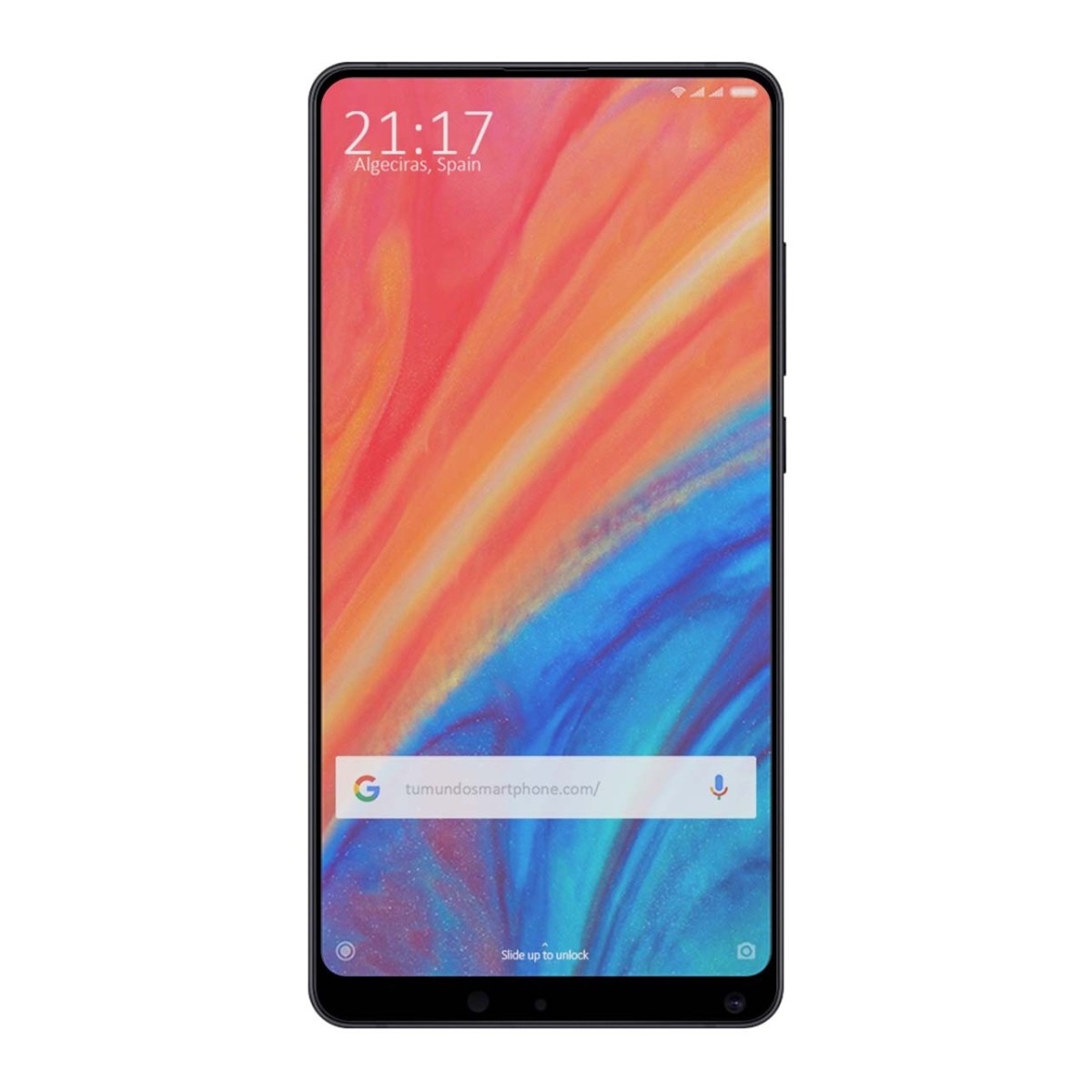 Protector Cristal Templado Frontal Completo Negro para Xiaomi Mi Mix 2S Vidrio