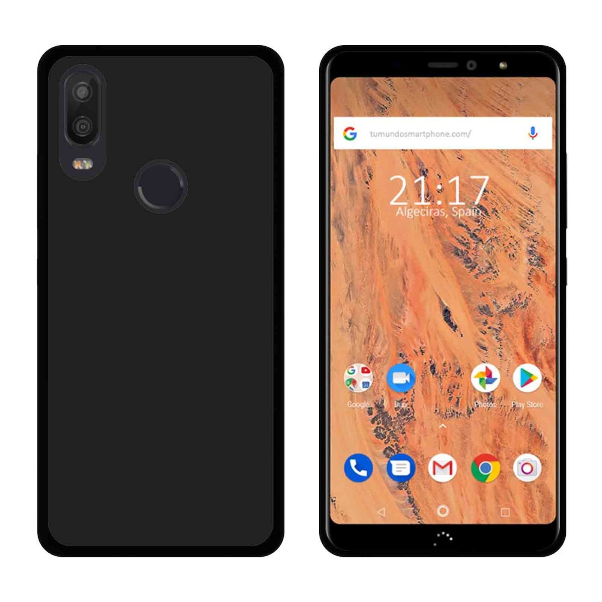 Funda Gel Tpu para Bq Aquaris X2 / X2 Pro Color Negra