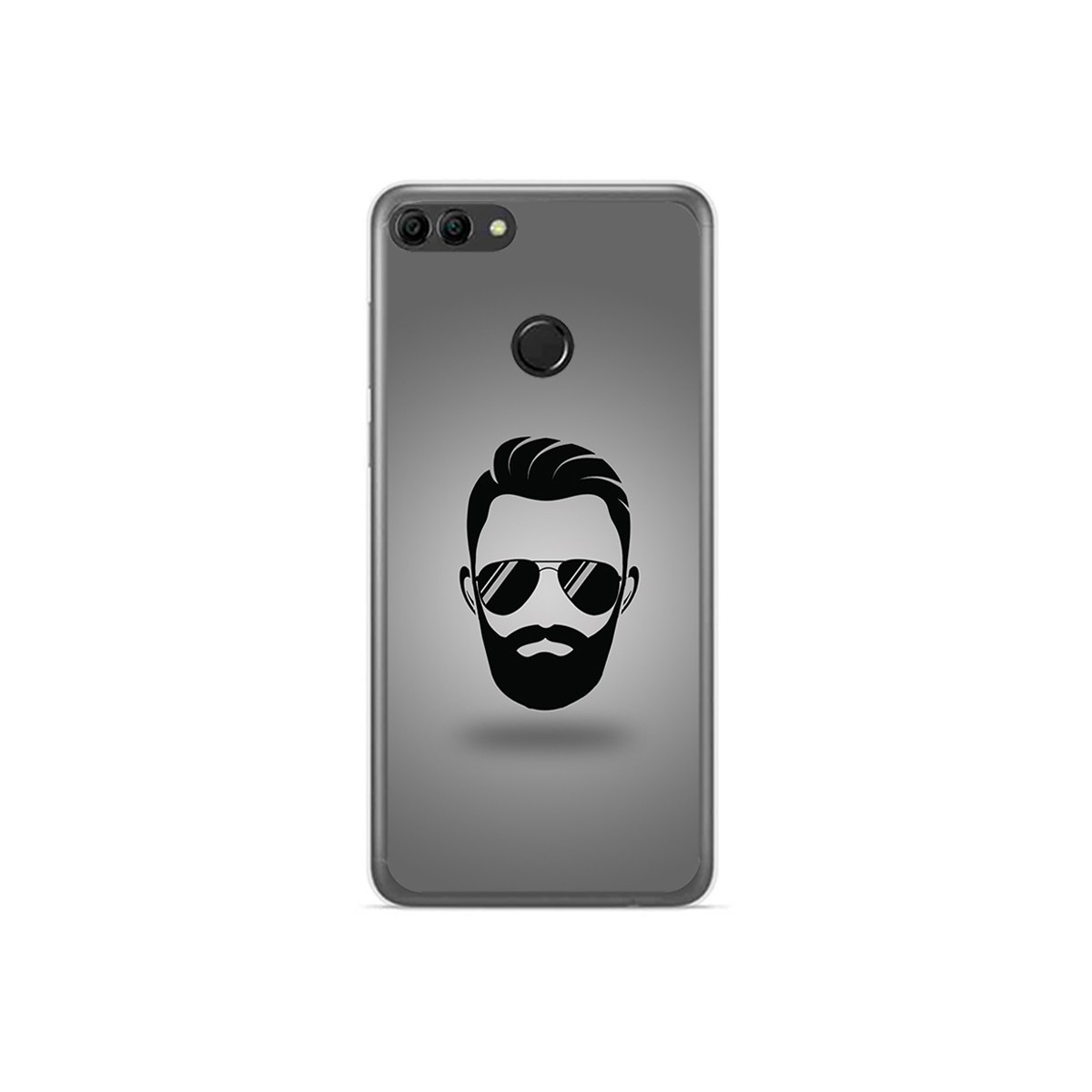 Funda Gel Tpu para Huawei Y9 2018 Diseño Barba Dibujos