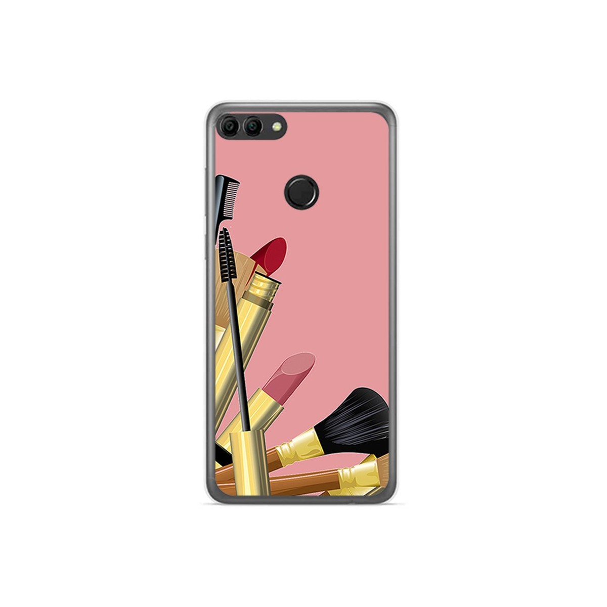 Funda Gel Tpu para Huawei Y9 2018 Diseño Brochas Dibujos
