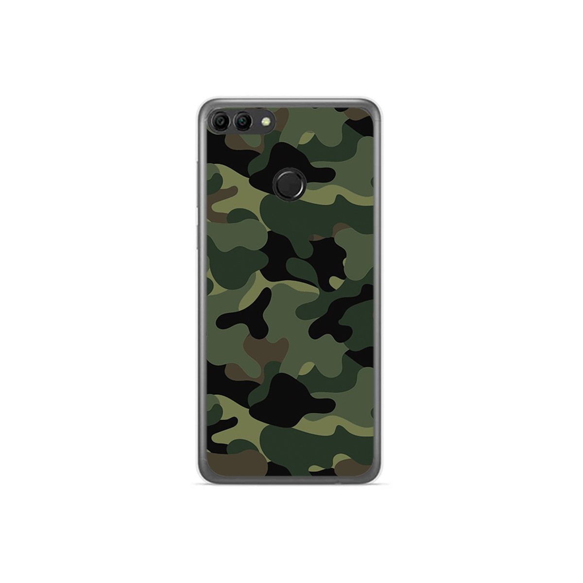 Funda Gel Tpu para Huawei Y9 2018 Diseño Camuflaje Dibujos