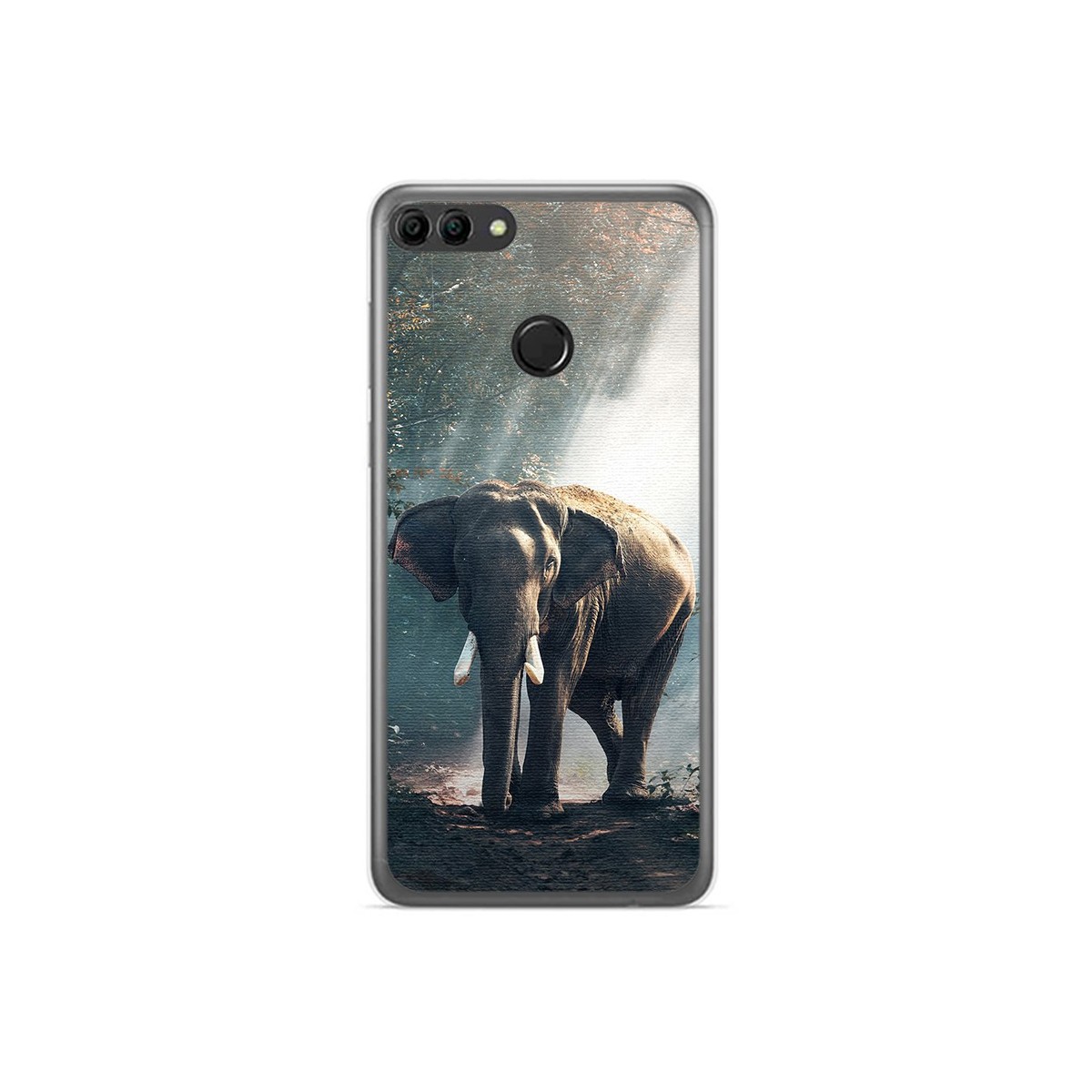 Funda Gel Tpu para Huawei Y9 2018 Diseño Elefante Dibujos