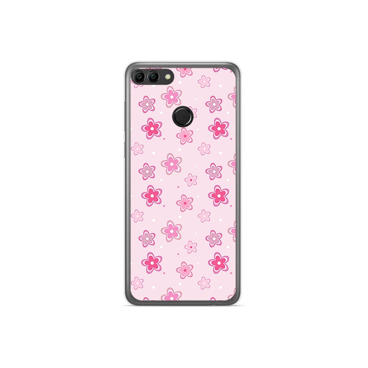 Funda Gel Tpu para Huawei Y9 2018 Diseño Flores Dibujos