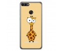 Funda Gel Tpu para Huawei Y9 2018 Diseño Jirafa Dibujos