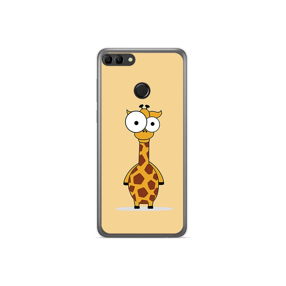 Funda Gel Tpu para Huawei Y9 2018 Diseño Jirafa Dibujos