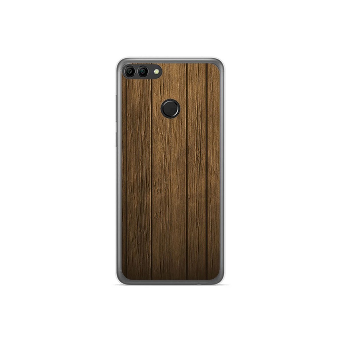 Funda Gel Tpu para Huawei Y9 2018 Diseño Madera Dibujos
