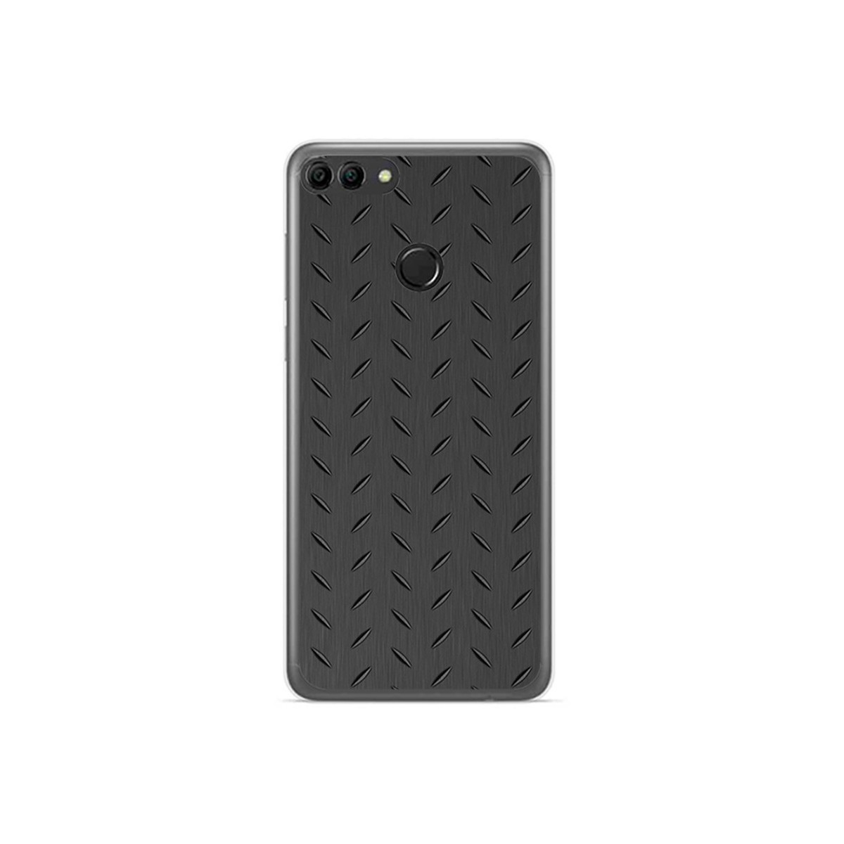 Funda Gel Tpu para Huawei Y9 2018 Diseño Metal Dibujos