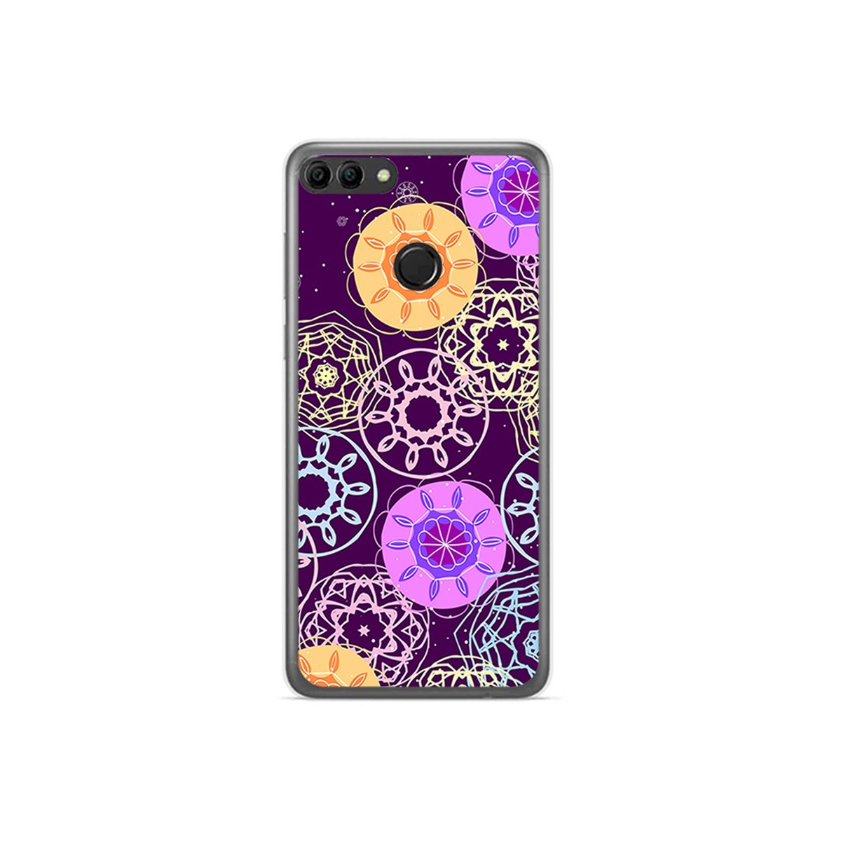 Funda Gel Tpu para Huawei Y9 2018 Diseño Radial Dibujos