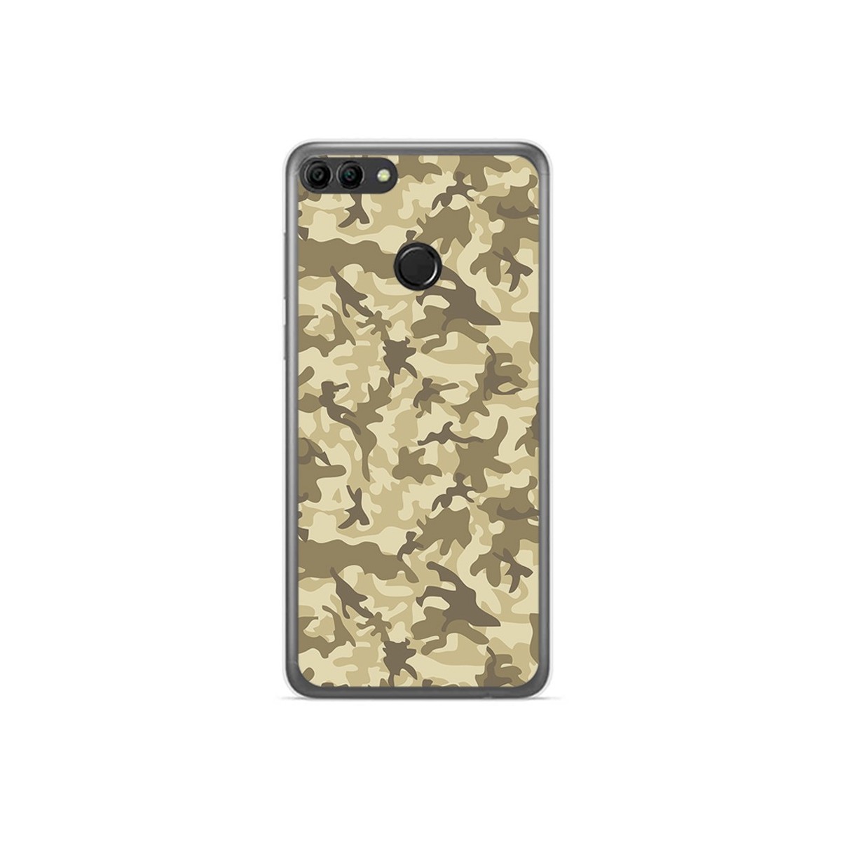 Funda Gel Tpu para Huawei Y9 2018 Diseño Sand Camuflaje Dibujos