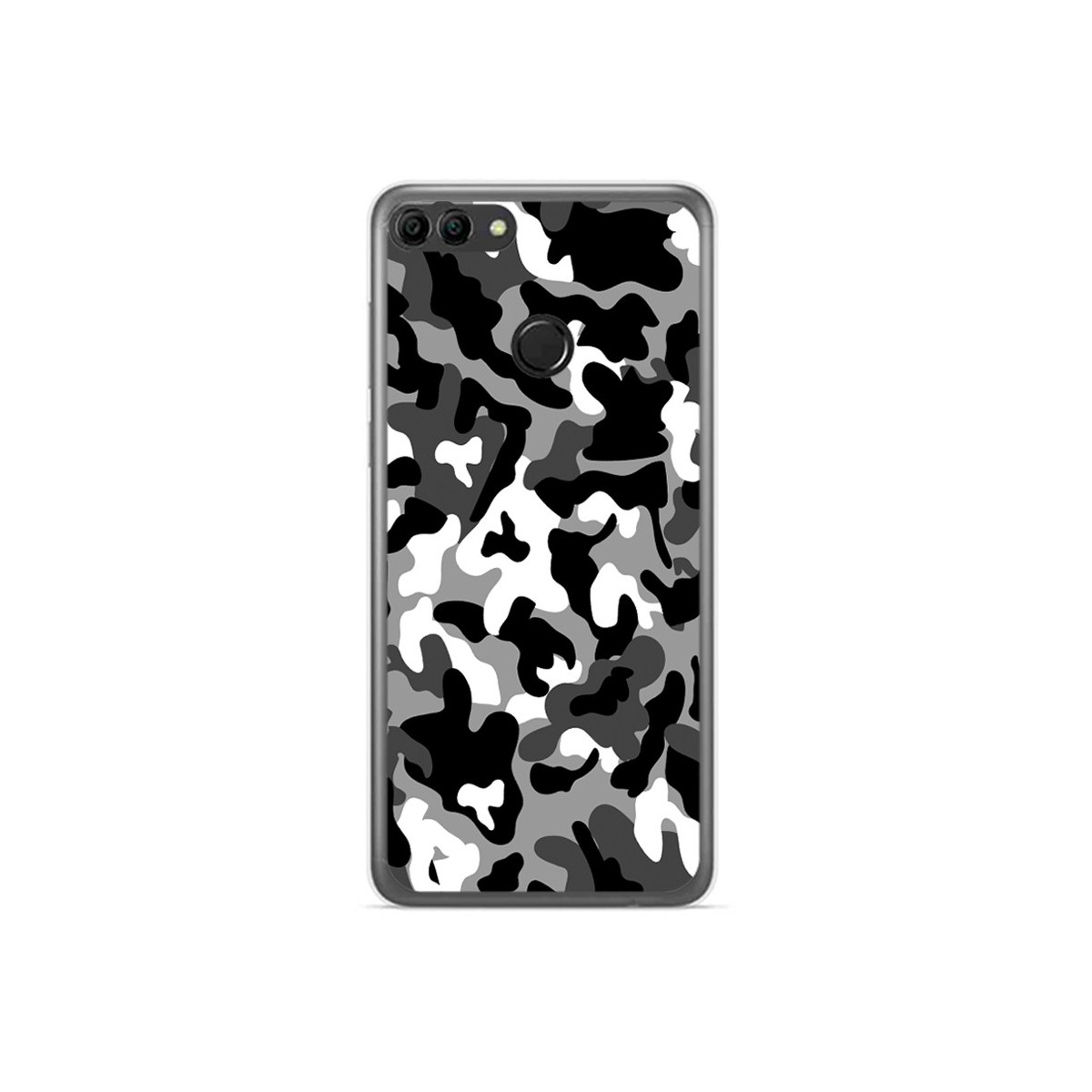 Funda Gel Tpu para Huawei Y9 2018 Diseño Snow Camuflaje Dibujos