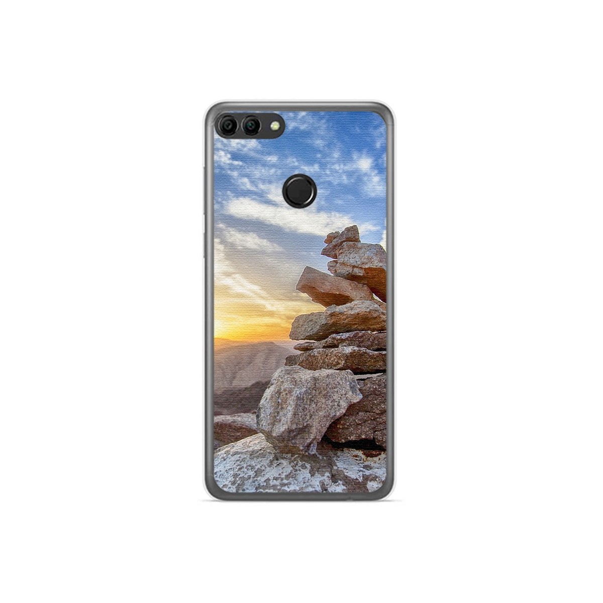 Funda Gel Tpu para Huawei Y9 2018 Diseño Sunset Dibujos
